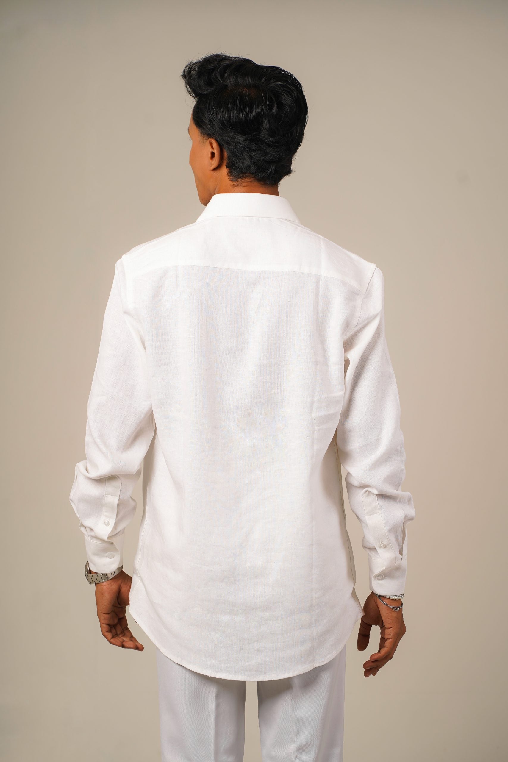 Pure Linen Shirt – White
